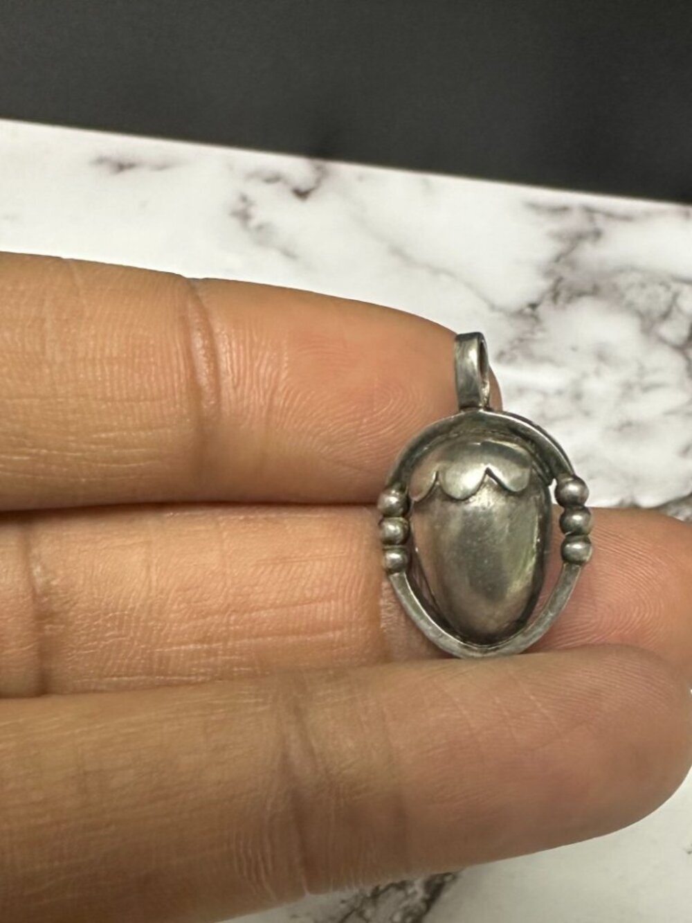 Vintage Georg Jensen Acorn .925 Sterling Silver Pendant GJ Denmark 10 Grams